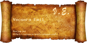 Vecsera Emil névjegykártya